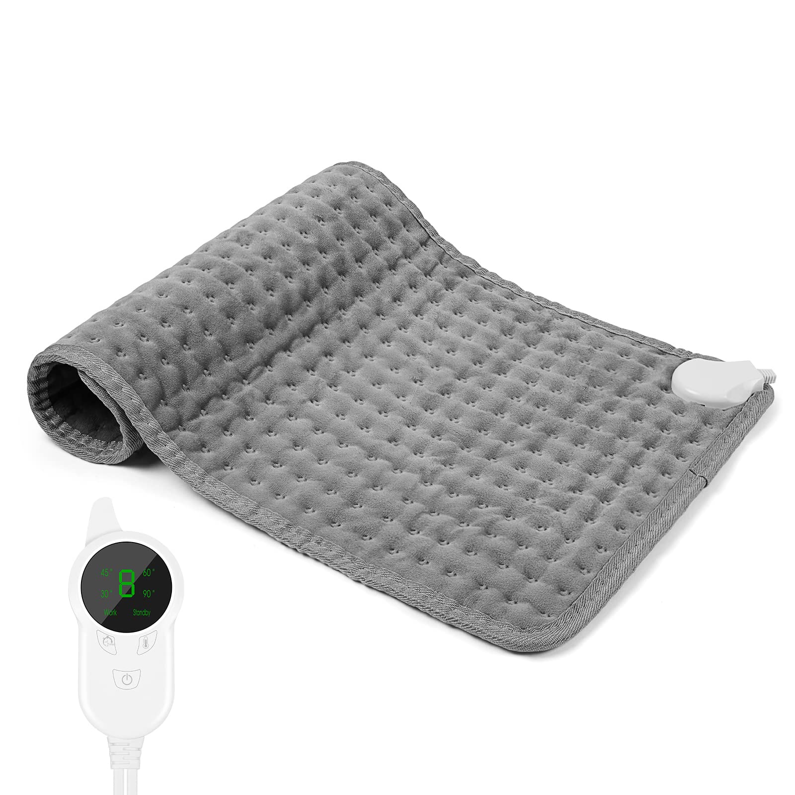 ACWOO Manta Térmica Eléctrica, Esterilla Calor con 9 Calentamiento Niveles y Auto Apagado, Lavable Almohadilla Eléctrica Térmica con 4 Modes Temporizador para espalda, cuello y hombros, 30 X 60 cm