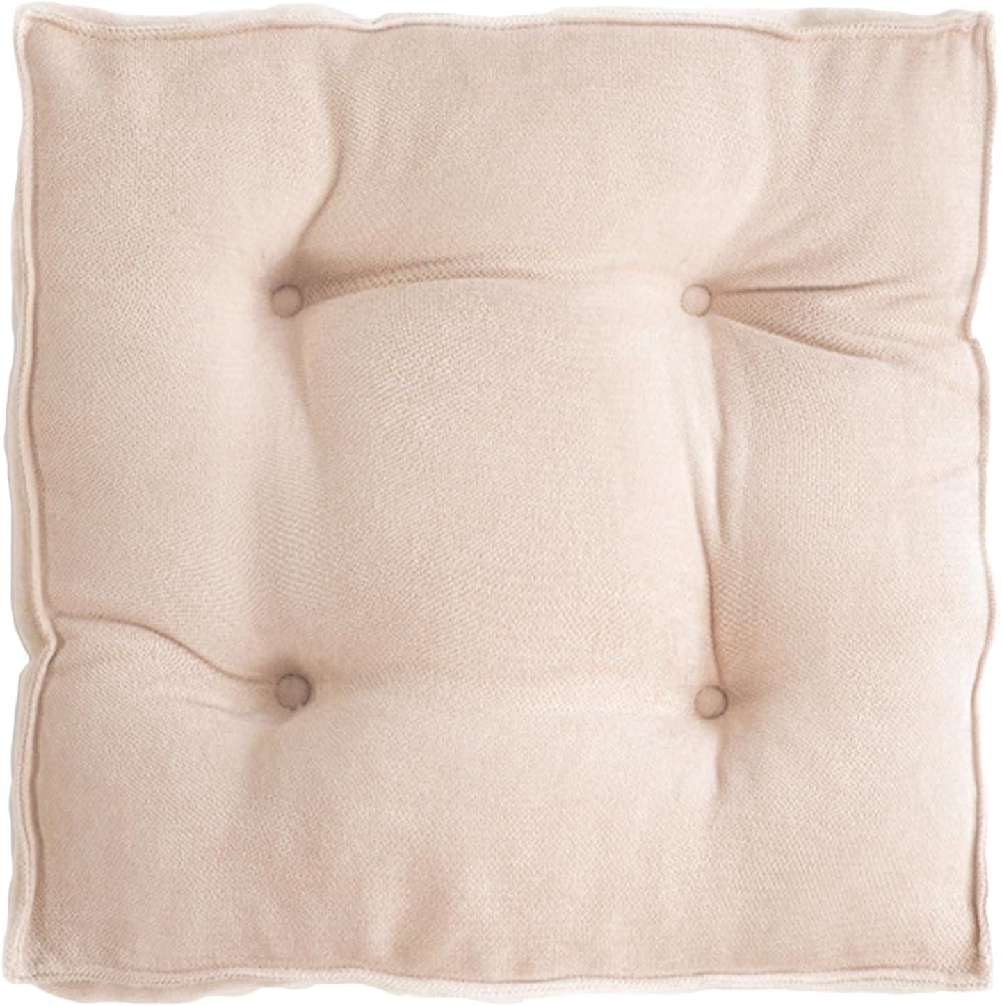 Chair Cushion Thickened, Tufted Memory Foam Seat Cushion, Indoor Non-Slip Dining Chair Seat Cushion, Chair Pads for Elderly, Dining, Kitchen, Office (Beige, 20''x20''x3'')