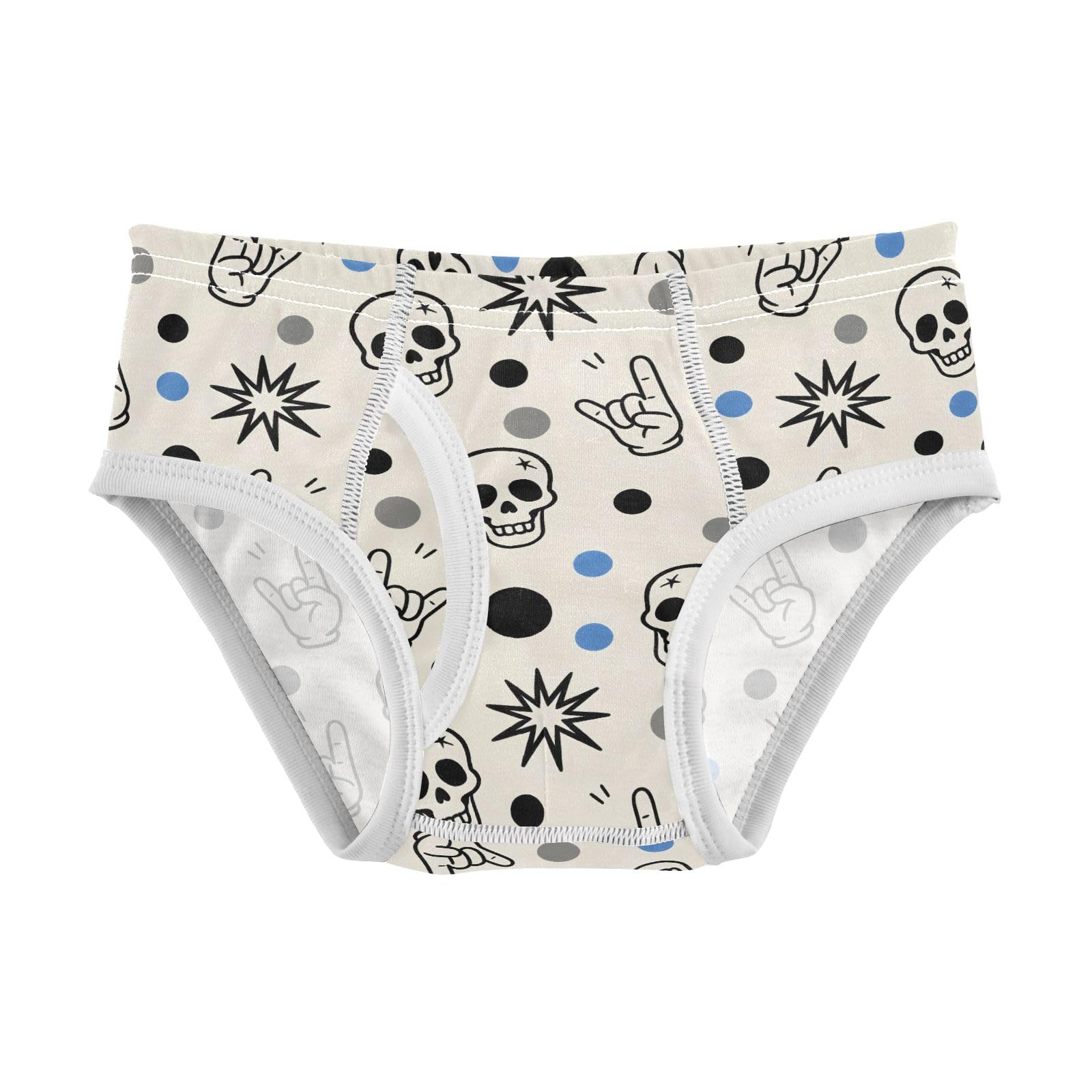 Boys Exclusive Briefs Toddler Underwear 95 Combed Cotton Boxerbriefs 2T Skull Polka Dots
