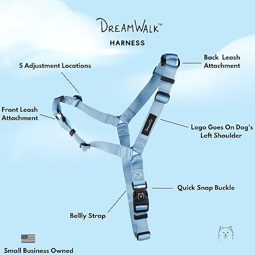 Miniatura 2 de ShawnCo Dream Walk - Arnés para perro sin tirones, ajustable, cómodo, fácil de usar para mascotas, halter para ayudar a dejar de tirar, para perros
