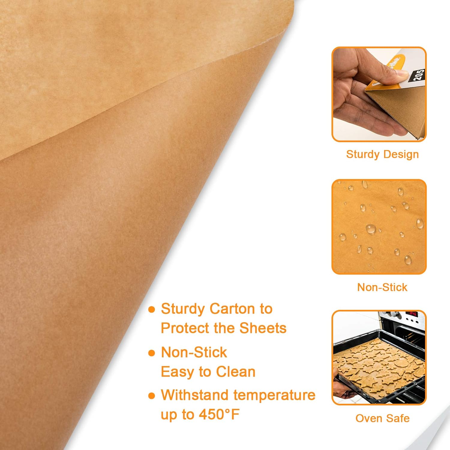 SMARTAKE Parchment Paper Roll, 410 Sq. Ft Non-Stick Baking Parchment Roll, 2 Boxes of 15 in × 164 ft Baking Pan Liner for Kitchen, Air Fryer, Steamer, Cooking Bread, Cookies and More, Unbleached: Kitchen & Dining