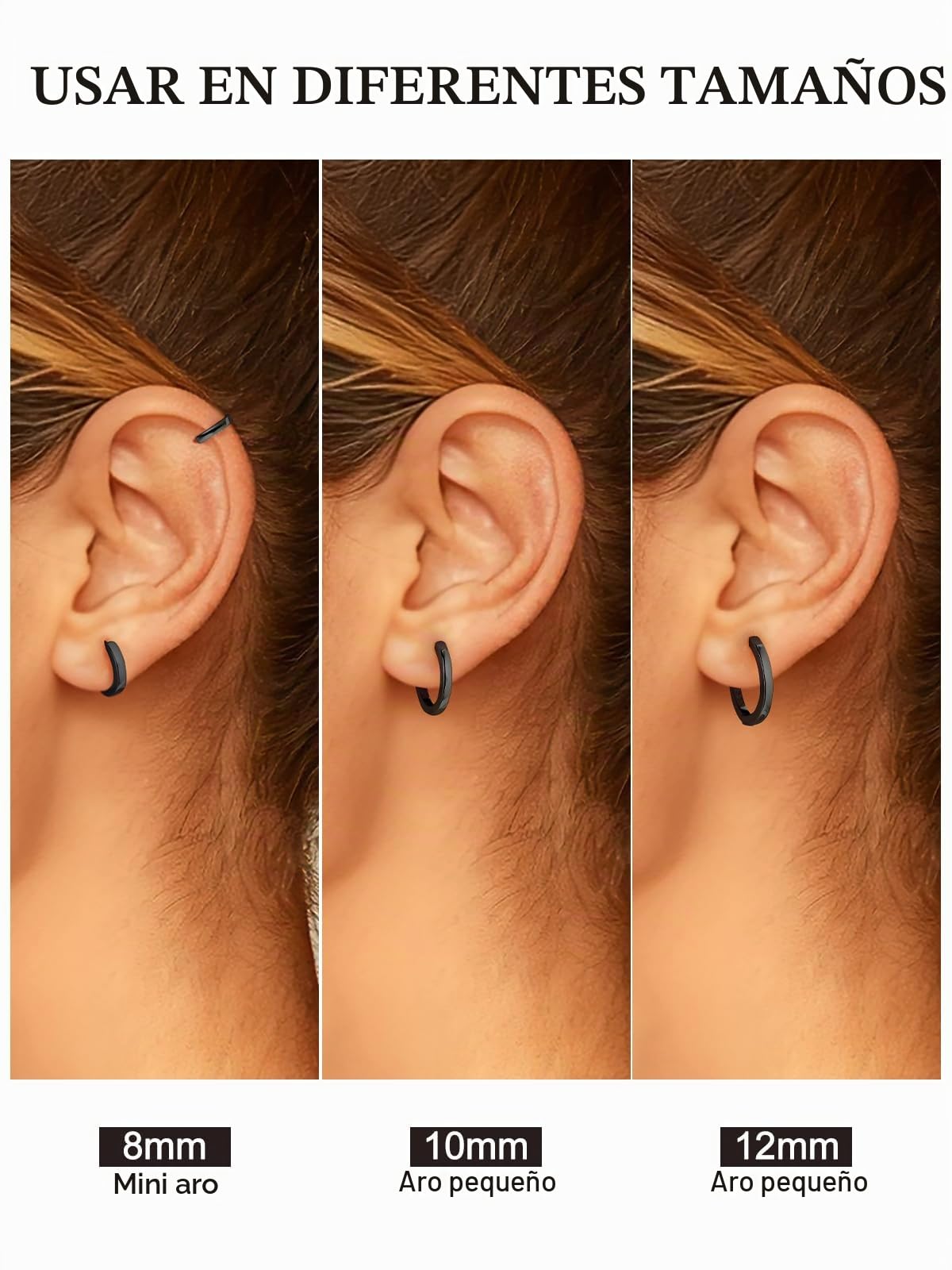 SILVERCUTE Pendientes de Aro para Mujer y Hombre Plata de Ley 925
