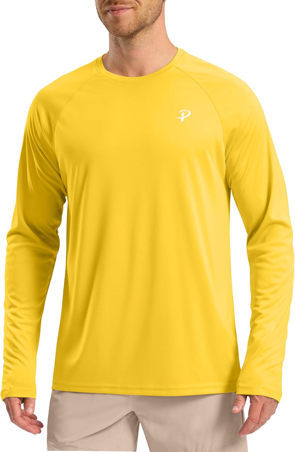 Pudolla Men's Sun Protection Shirts UV SPF UPF 50+ Rash Guard Long Sleeve Lightweight Quick Dry Brethable Swimming Fishing