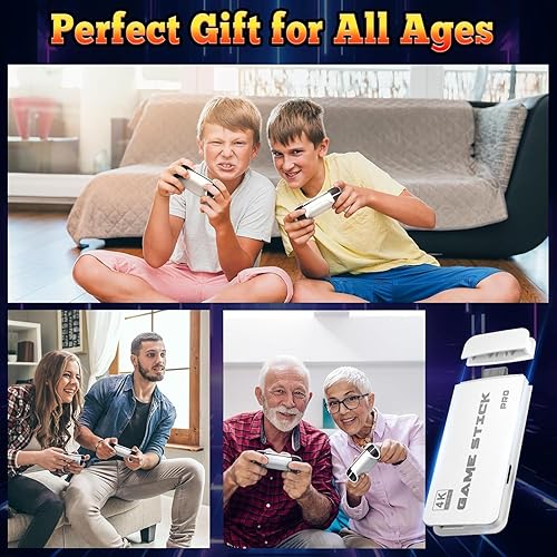 Miniatura 4 de Consola de juegos retro mejorada 2025  Consola de videojuegos con más de 20,000 juegos, controladores inalámbricos dobles mejorados de 2.4G, Plug