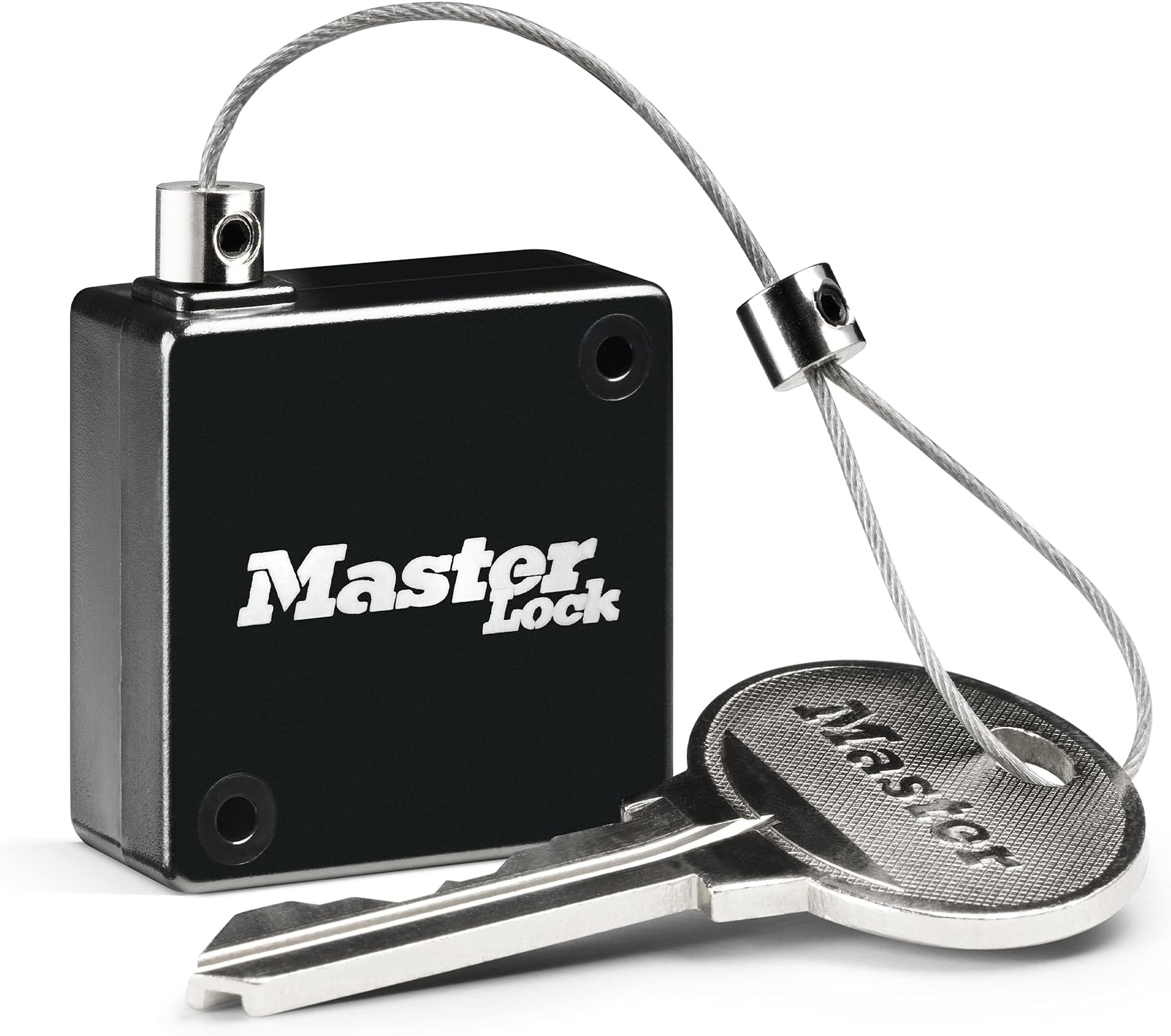 Master Lock 5490EURD Retractable Tether for Key Safe, Up to 91 cm Long, Black