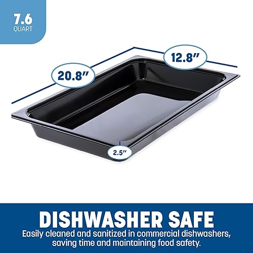 Vista 19 de Carlisle FoodService Products Storplus - Sartén de plástico de tamaño completo para catering, bufés y restaurantes, policarbonato, 2.5 pulgadas