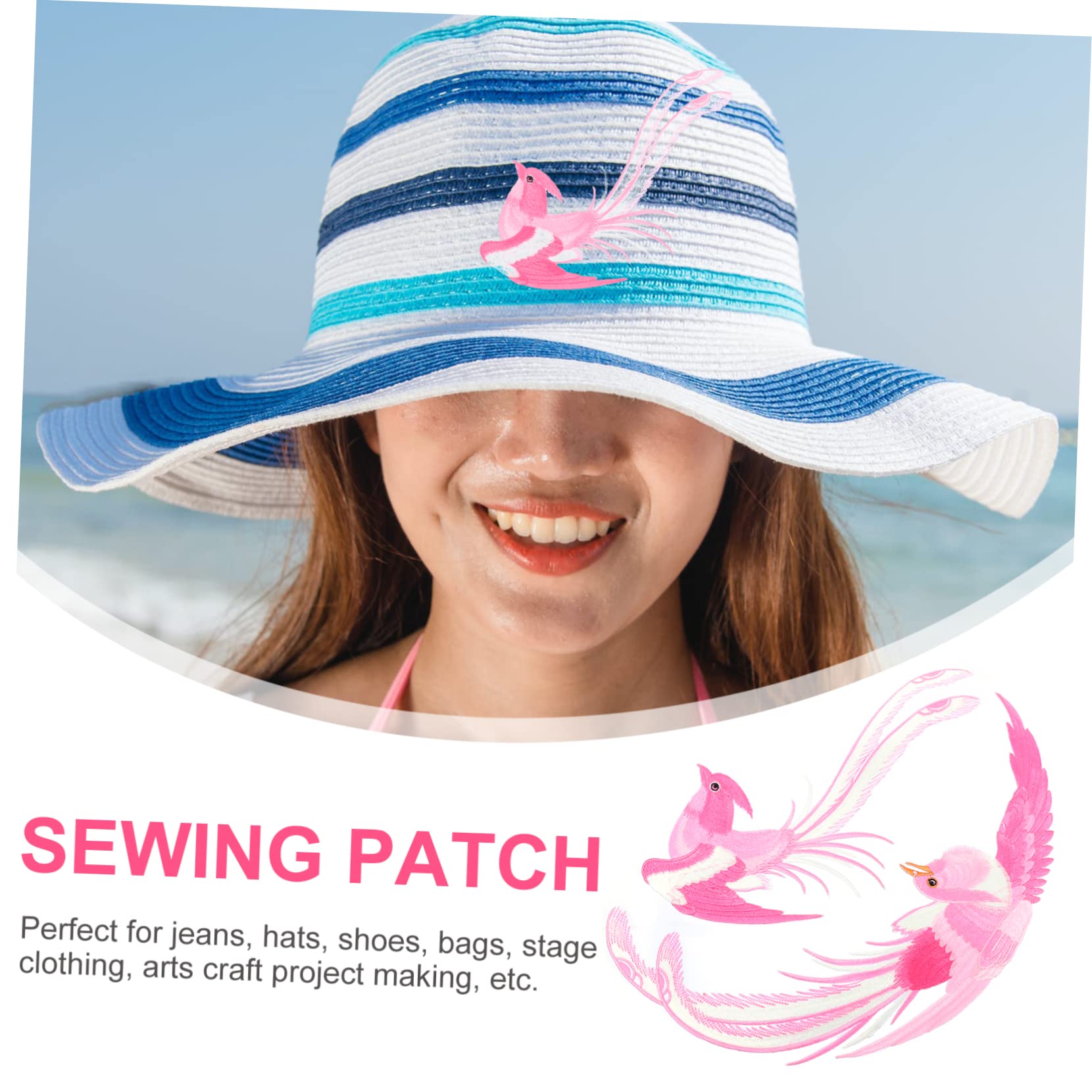 jojofuny 3 Paia Patch Termoadesiva per Cucito con Ricamo Uccelli Toppe Decorativa per Abbigliamento e Accessori Facile da Applicare su Vestiti Tende e Durabilità e Design