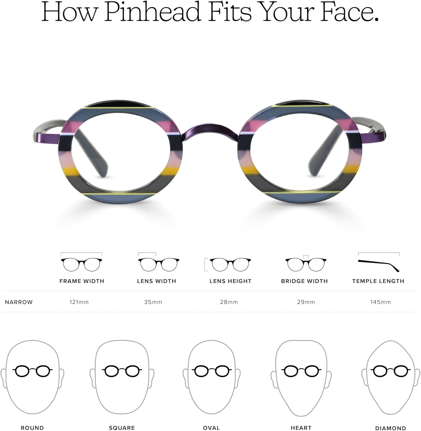 eyebobs - Pinhead | Premium Reading Glasses for Men and Women | Round Frame for Narrow Faces | Available in 0.0x - 4.0x