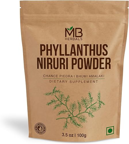 Miniatura 1 de MB Herbals Polvo de Phyllanthus Niruri Wildcraft, 3.5 oz / 100 gramos | Chanca Piedra | Bhumi-Amla | Sin gluten | Sin conservantes