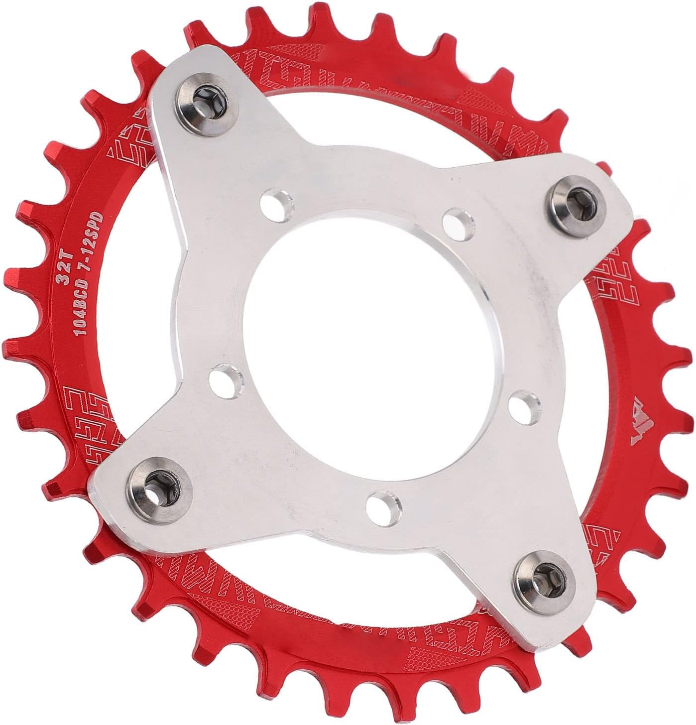 104BCD Gear Adapter, Durable Aluminum Alloy 32T Electric Bike Chainring Good