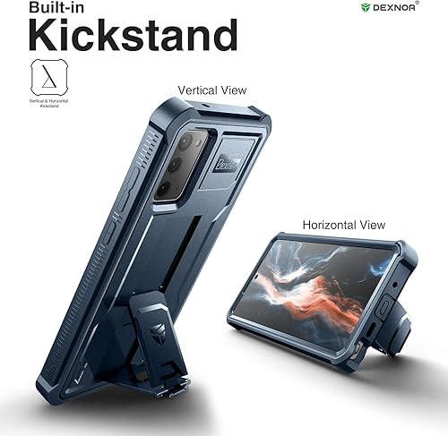 Miniatura 4 de Dexnor Funda para Samsung Galaxy Note 20 5G, Protector de pantalla integrado y soporte Protección de grado militar resistente a prueba de golpes
