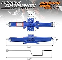 Vista 12 de M-AUTO 2.5 Ton Scissor Jacks Set of 4 for Travel Trailer, 23.5 Inches Maximum Extension Travel Trailer Stabilizer Jacks with Handle, Heavy-Duty Red