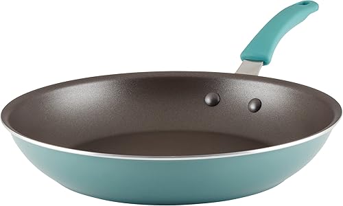 Rachael Ray Cook + Create - Sartén antiadherente, 12.5 pulgadas, color azul agave
