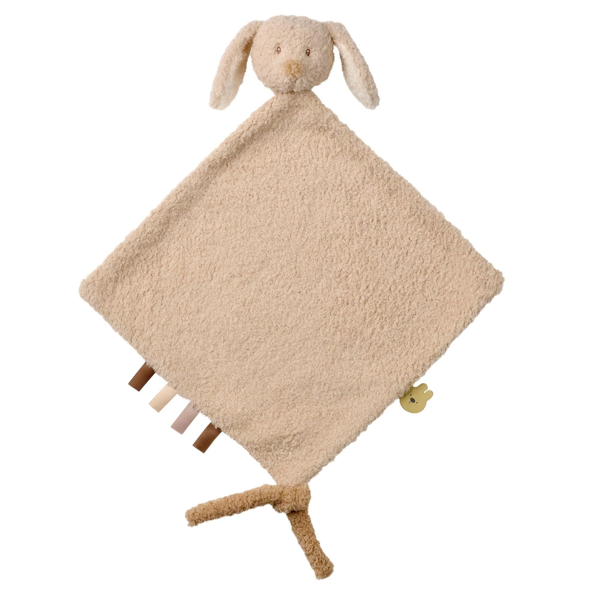 Nattou Maxi DouDou Comforter, Soft Cuddly Teddy Fabric, Baby and Infant Plush, Has Soother Attachment, Beige Bunny