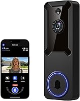 SiloPosh 1080p Wireless WiFi Video Doorbell Camera: AI Human Detection, Night Vision, 2-Way Audio, Battery Powered, Cloud Storage