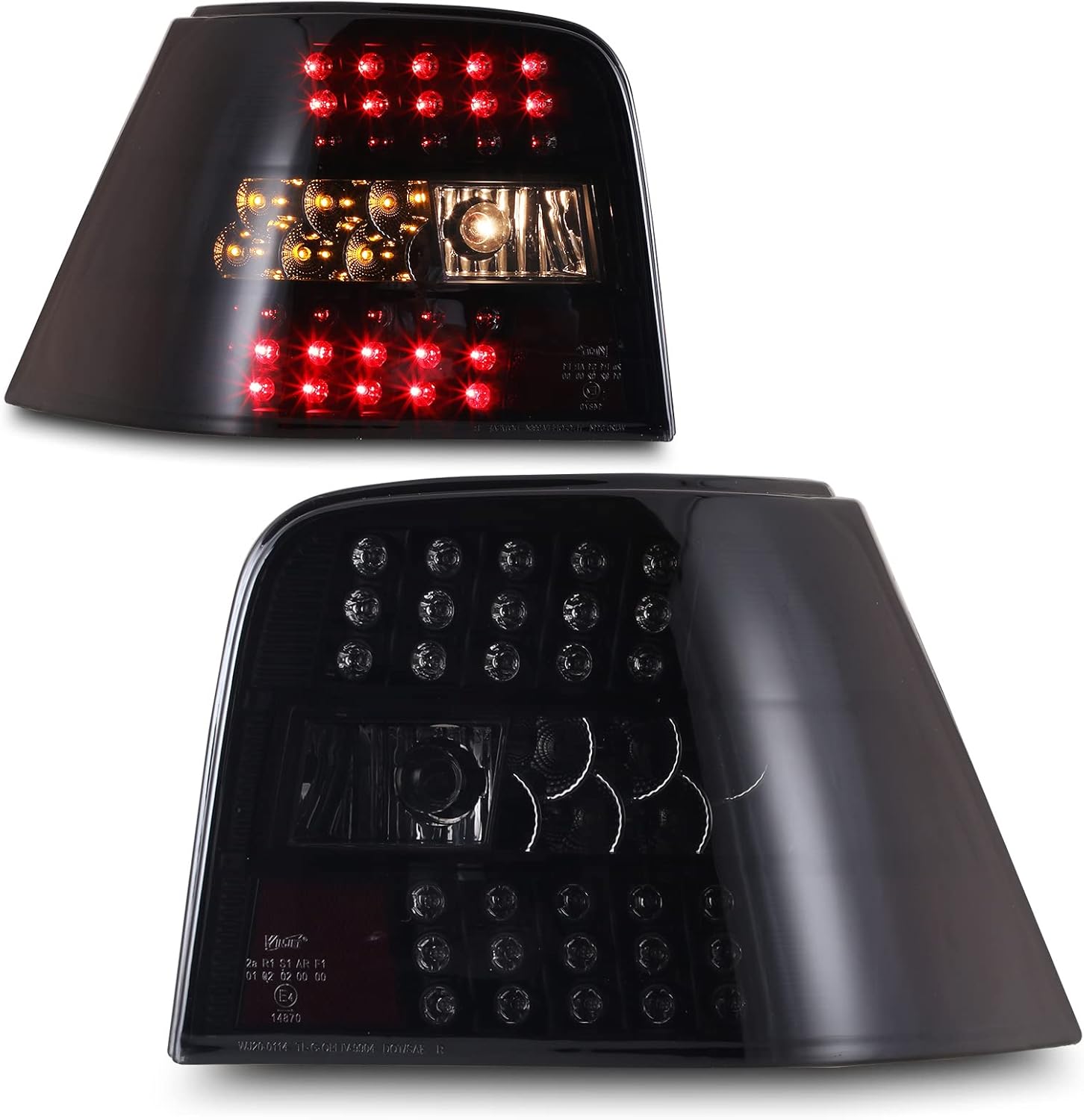 AUTOWIKI LED Tail Lights For Volkswagen GTI Golf MK4 VW 1999 2000 2001 2002 2003 2004 Lamp Taillights Assemblies Driver Passenger Replacement