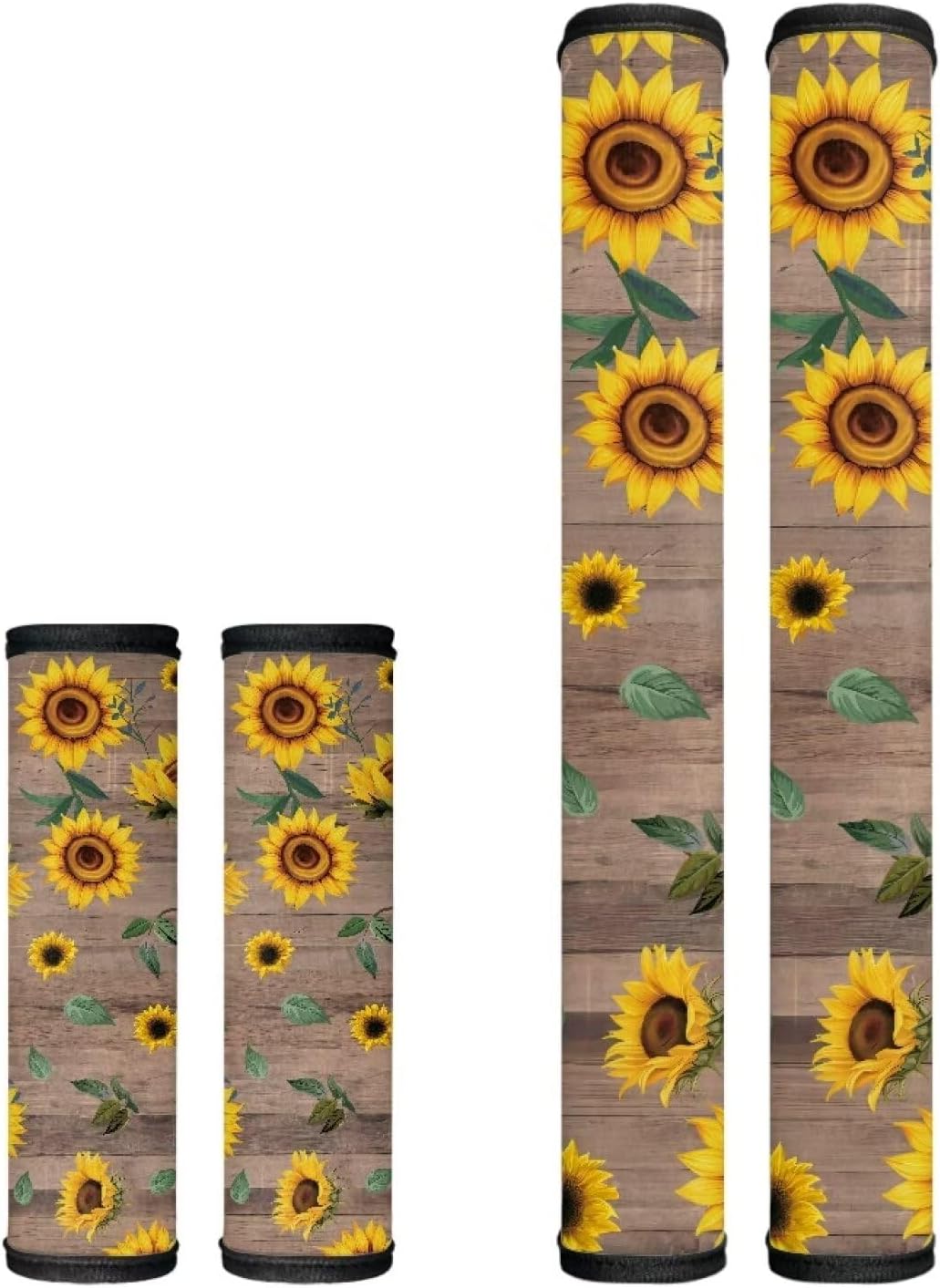 Red Sunflower Rooster Covers for Refrigerator Microwave Handles, Set of 4, Washable, Keep Your Kitchen Appliances Clean, Anti-Skid, Refrigerator Handle Covers, Kitchen Decoration