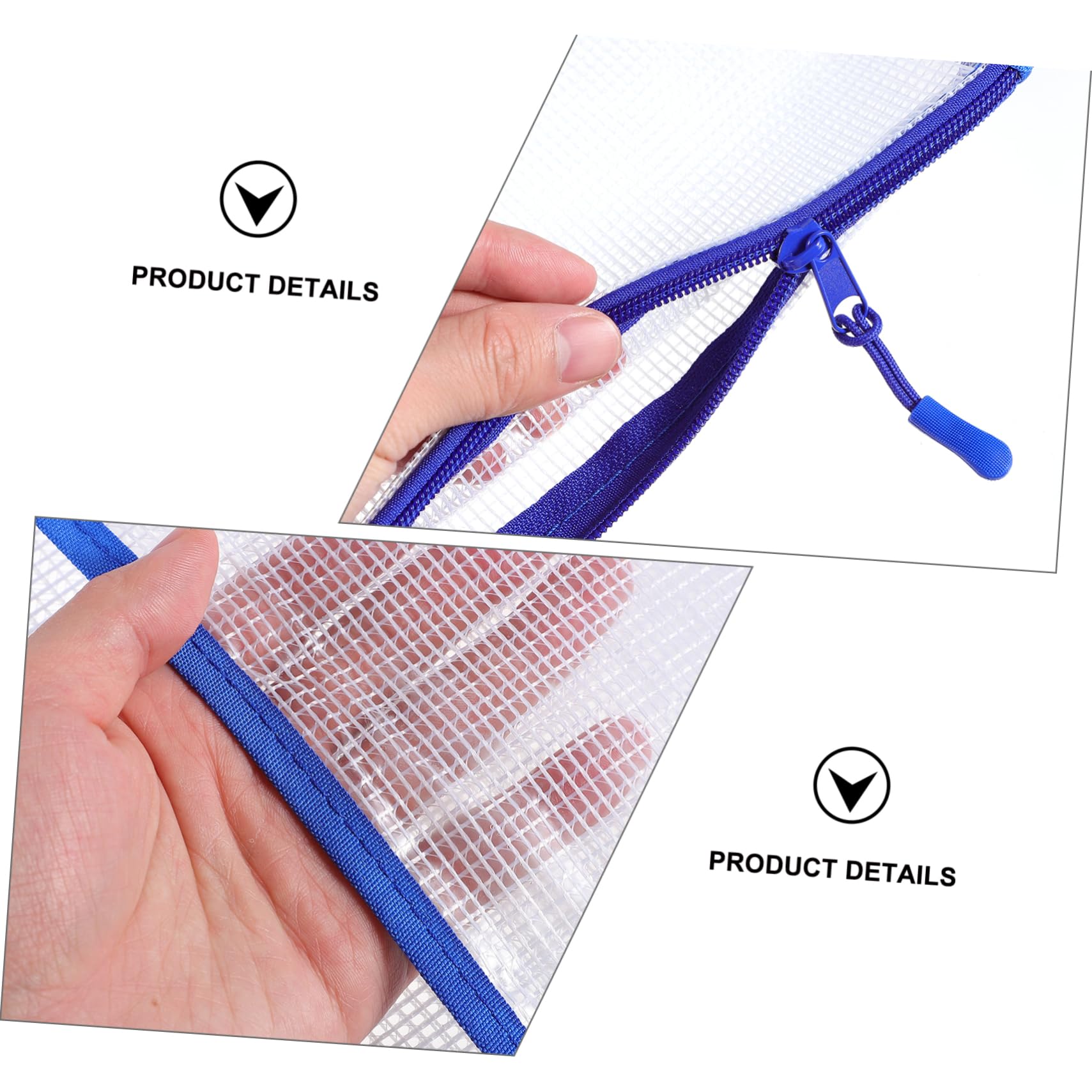 Holibanna Portable Art Portfolio Bag Durable Transparent Storage with Zipper and Handle for Organizing Posters Bulletin Boards and Classroom Projects and Water