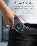 ESR pour MagSafe Porte bague, 360 Poignée de téléphone magnétique à double anneau tournant, alliage MagSafe Support téléphonique pour iPhone Air/17e/17/16/15, Samsung S26/S25 Series, Pixel 10, Titane Bleu, MagSafe Accessoires