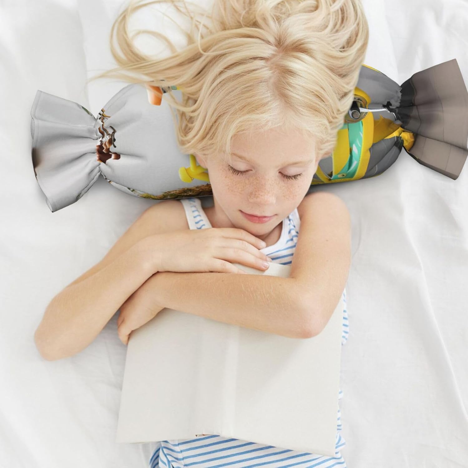 Pineapple Bike Print Candy Cylindrical Comfortable Pillow Throw Pillows Home Decor Easy Maintenance