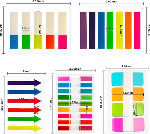 Miniatura 19 de Golcellia 3 x 300 tabletas, notas adhesivas transparentes, marcadores de página, pestañas de libro, pestañas de notas adhesivas, pestañas adhesivas