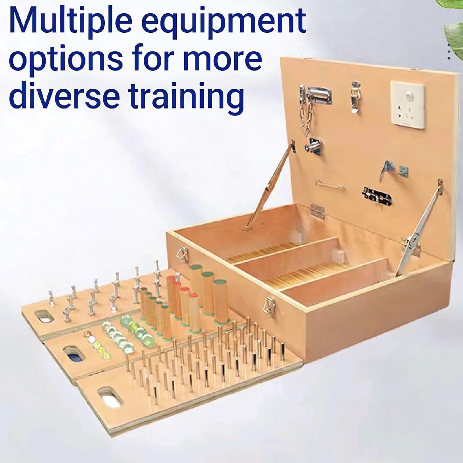 COYEUX Entrenador De Destreza Manual, Kit De Entrenamiento Combinado para La Función De La Mano, Diseño Abatible, Mejora La Coordinación De Movimientos, para Lesiones Hemiplejicas por Accidente
