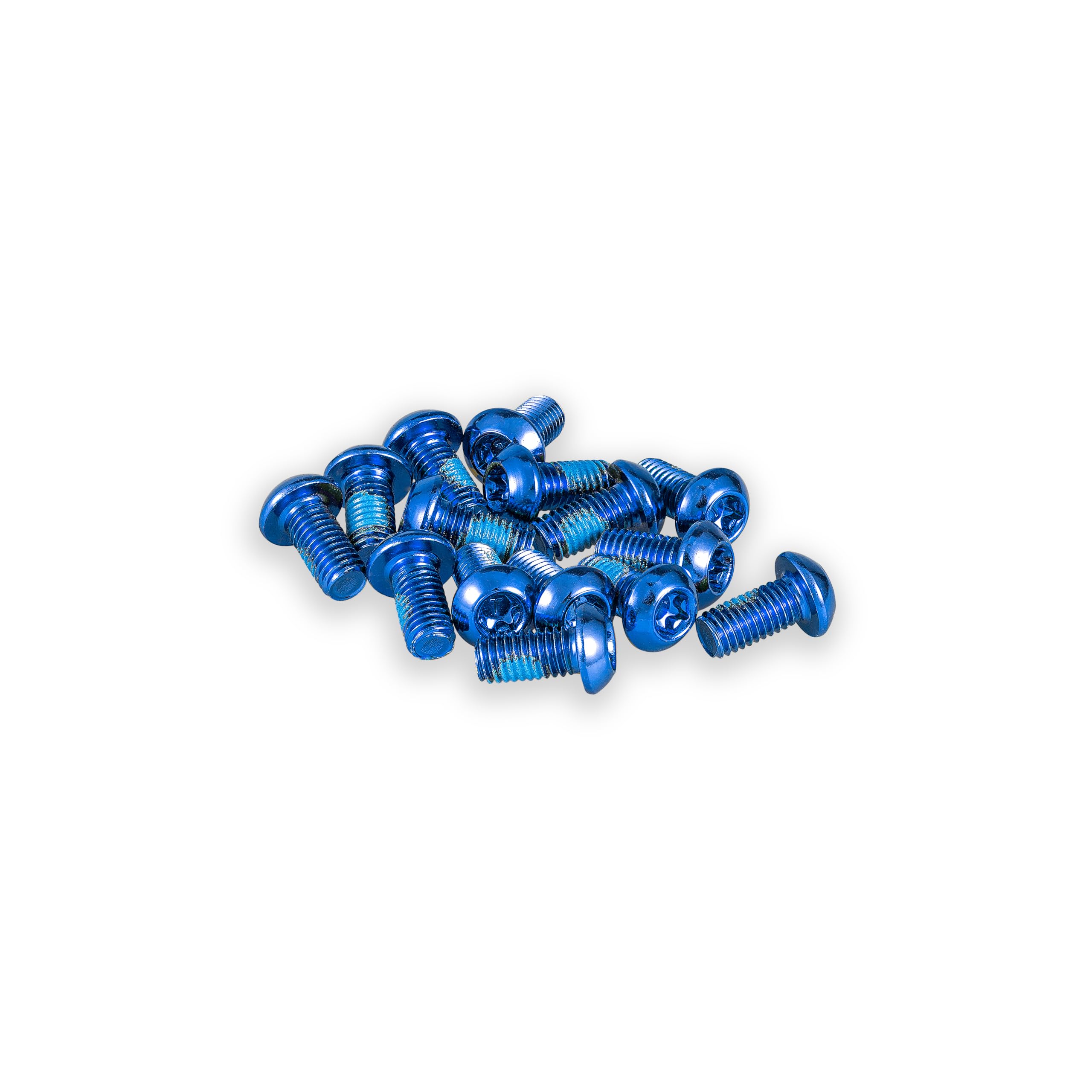 Funn Disc Brake Rotor Bolt, M5 x 10mm Steel Bolts, 15pcs, T25 Head (Blue)