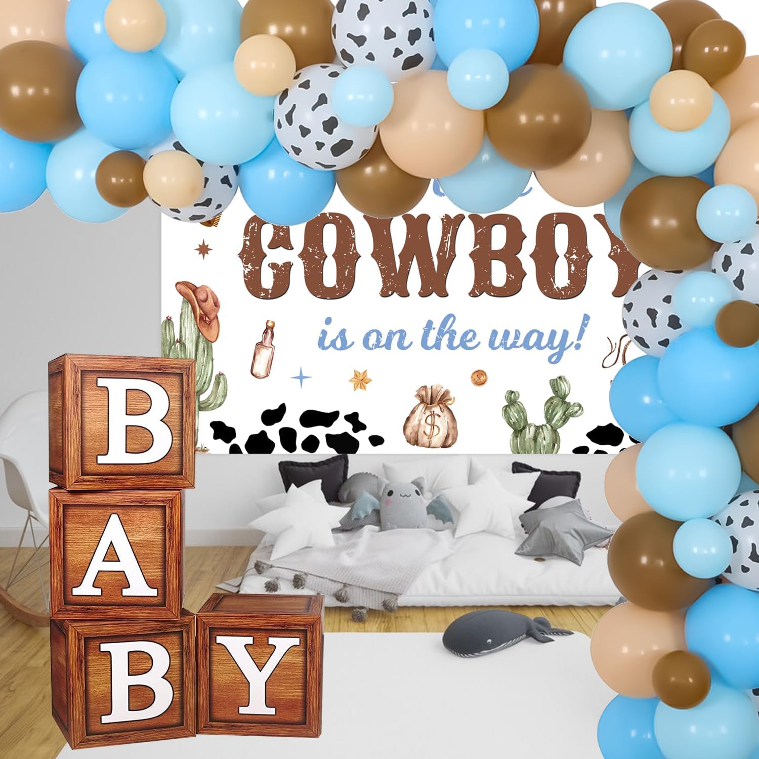 28 Stück Cowboy Wasserflaschen-Etiketten Für Babyshower – Western-Theme, Wasserdicht, Einfach Anzubringen | Deko Für 'Es Ist Ein Junge' Party