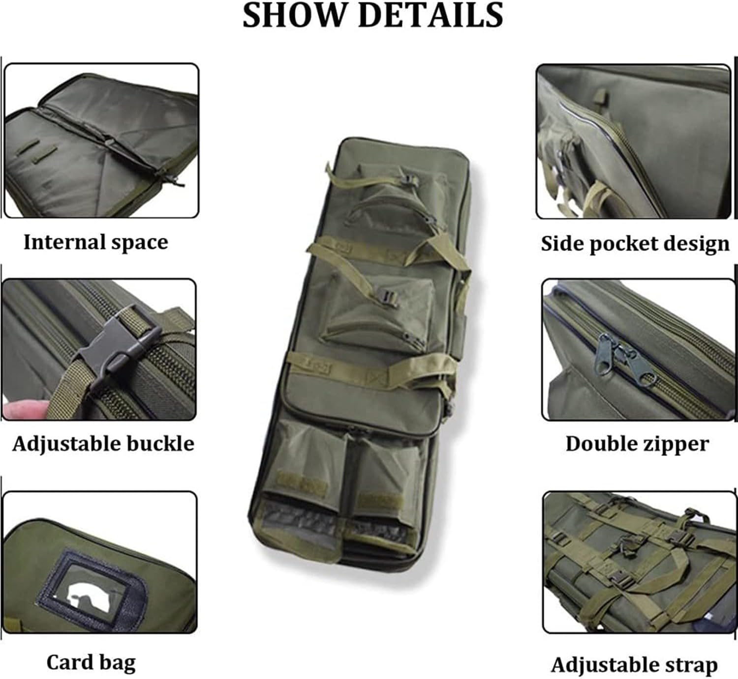 Bolsa para Rifle, Funda para Armas Largas, Airsoft Funda Escopeta Porta Caza Almacenar O Transportar Rifles 600D Tela Oxford Impermeable Bolsa Táctica De Escopeta C,118cm