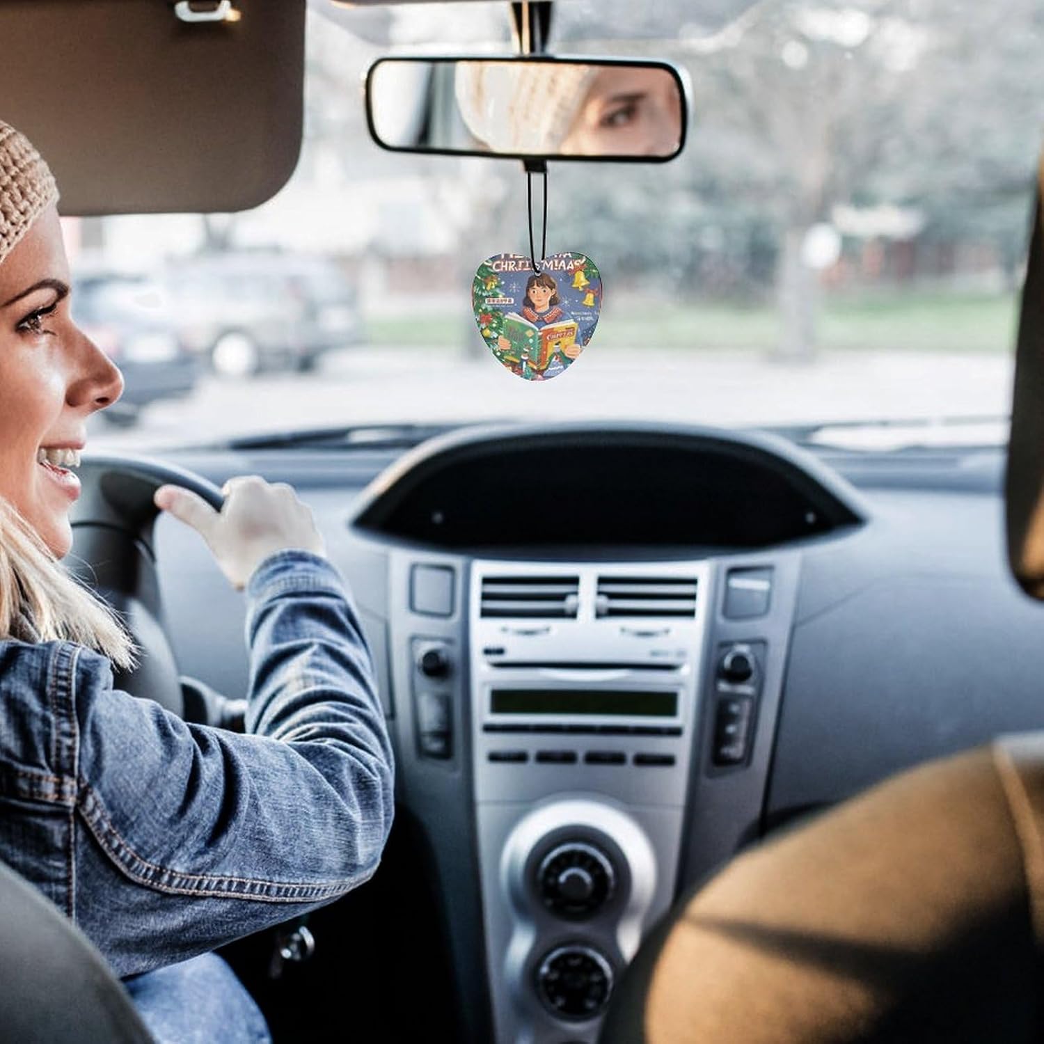 Car Air Fresheners Hanging Long Lasting Car Freshie With Watch Christmas Printed Picture
