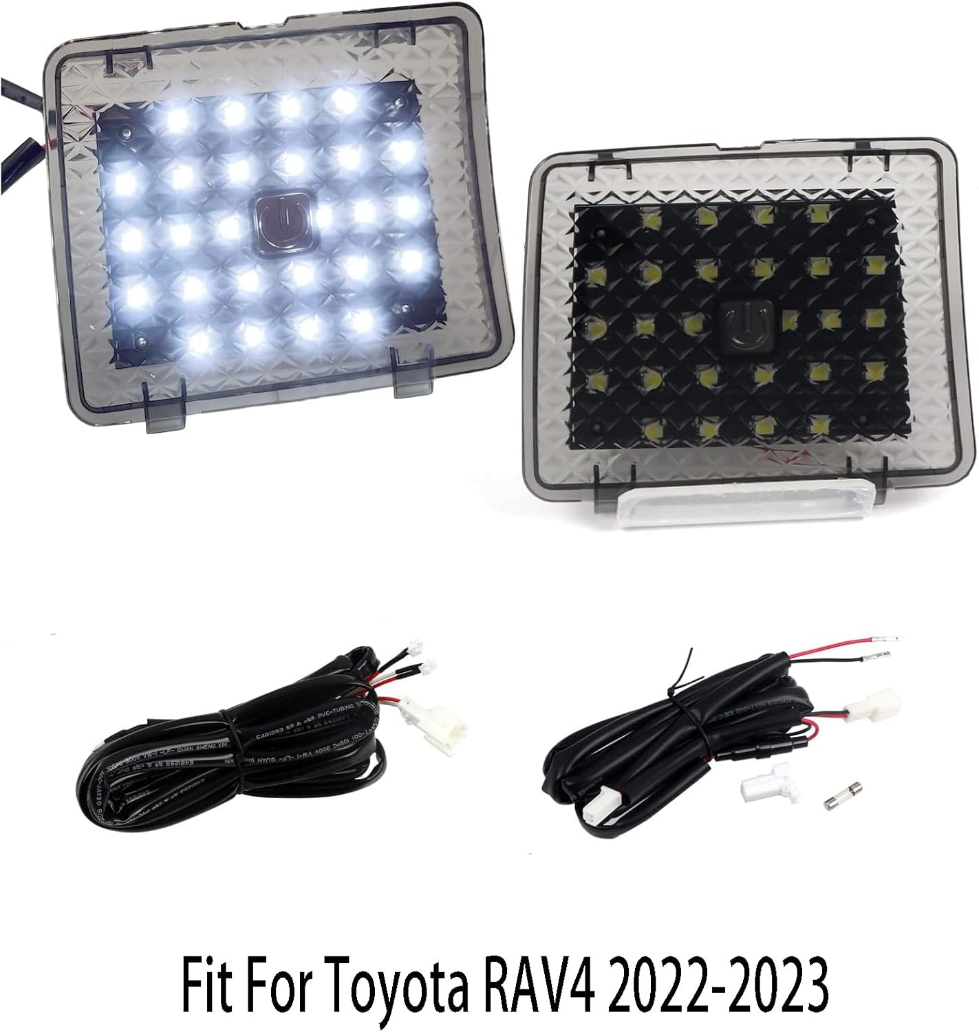 Car Accessories Fit for Toyota RAV4 2022-2023 2024 2025 Trunk Ceiling Lighting Interior Replacement Cargo LED Lights Lamps Kit to Hatch Door 2 PCS