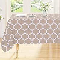 Vista 15 de Smiry - Mantel rectangular de vinilo impermeable con reverso de franela, lavable, a prueba de derrames, para mesa rectangular, comedor, campamento
