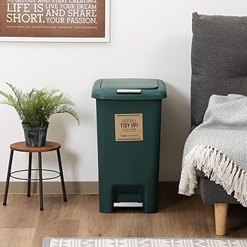 Amazon｜不二貿易 幅33×奥行44.5×高さ56cm グリーン 2WAY ゴミ箱