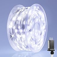 Vista 12 de Luces de Navidad de 262 pies, 800 luces LED para exteriores, alambre transparente para árbol de Navidad con 8 modos impermeables, tira de luces