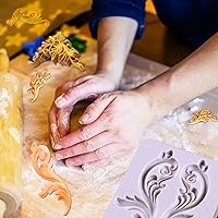 Vista 4 de Molde barroco para fondant, molde de silicona para decoración de pasteles de chocolate, para cumpleaños, boda, decoración de cupcakes, arcilla