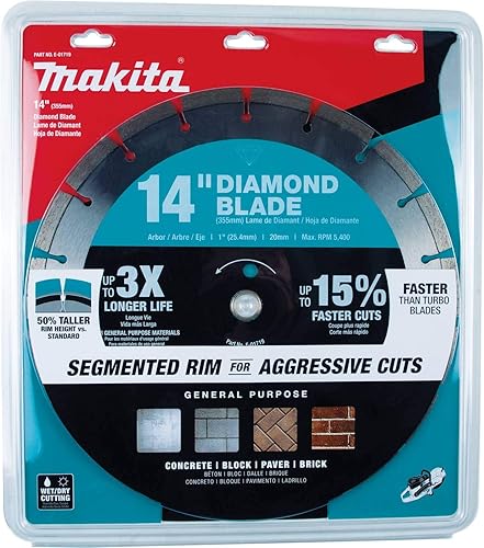 Miniatura 2 de Makita E-01719 Hoja de diamante de 14", segmentada, de uso general
