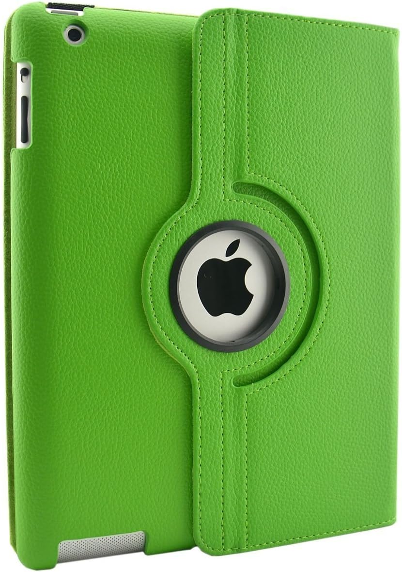 360 Degree Rotating Stand Case Cover for IPAD 2/3/4 With Wake and sleep function (Green02)