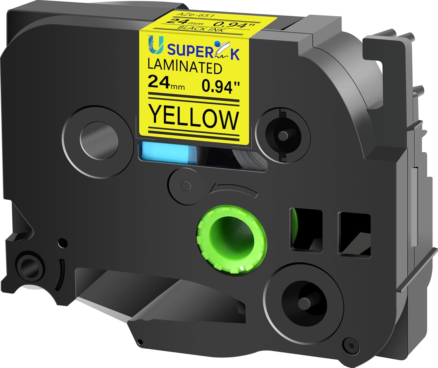 USUPERINK 40PK Compatible for Brother P-Touch Label Maker Tape TZe-651 TZ-651 TZe651 TZ651 Black on Yellow 24mm 0.94 inch 1'' x 26.2ft Laminated TZe TZ Label Tape for PT-P950NW PT-D800W PT-E800W