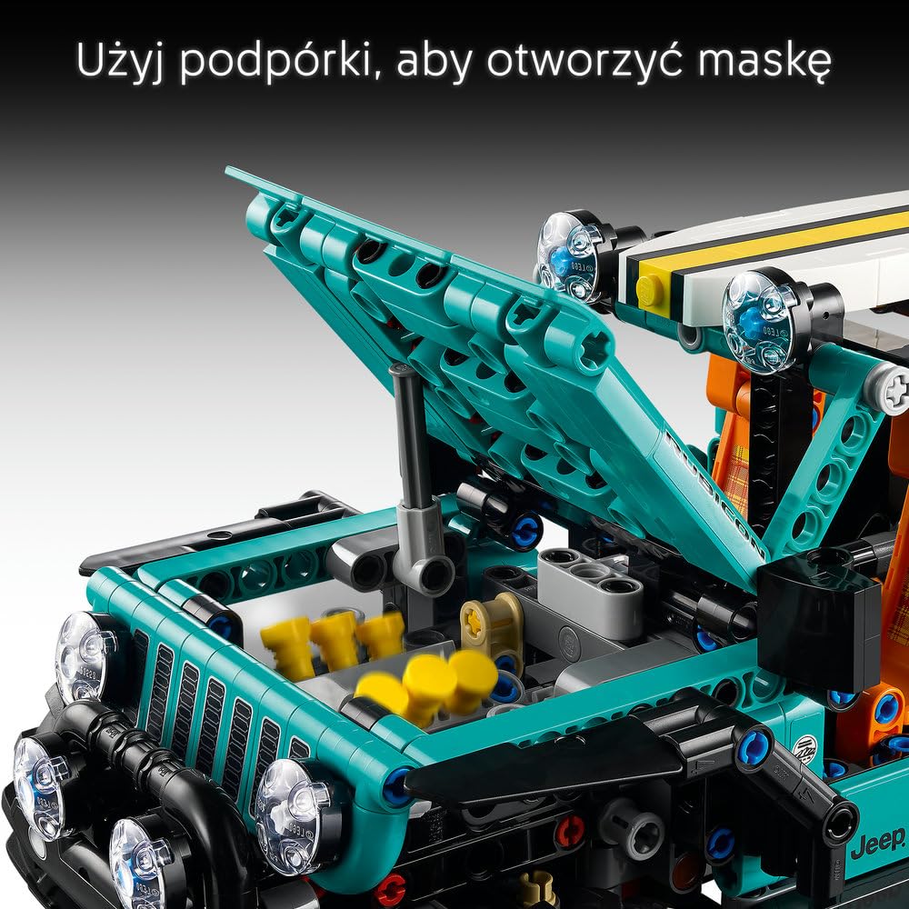 LEGO Technic SUV Jeep Wrangler Rubicon 42227 | Model samochodu, klocki konstrukcyjne, prezent dla fana motoryzacji 10+, zestaw edukacyjny dla dzieci, 723 elementy