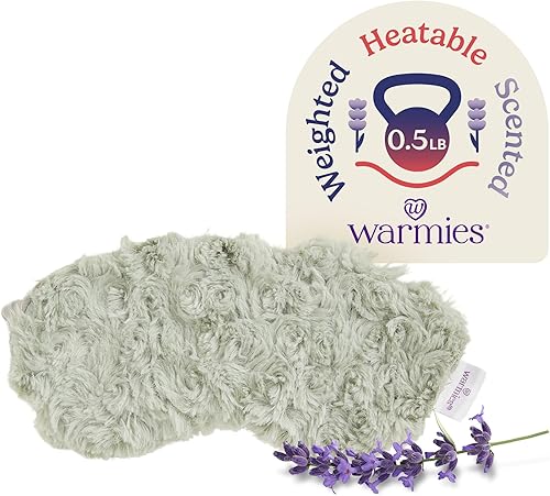 warmies Máscara de ojos para microondas para calidez y comodidad - Compresa de calefacción y enfriamiento para calmar la relajación - Máscara de