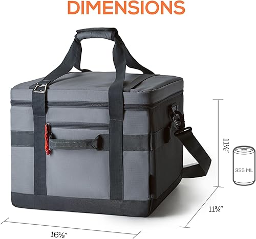 Miniatura 3 de Conservadora Tourit portátil, con aislamiento, para 48 latas, para el almuerzo, de 8.4 galones, plegable, para picnic, playa, trabajo, viaje