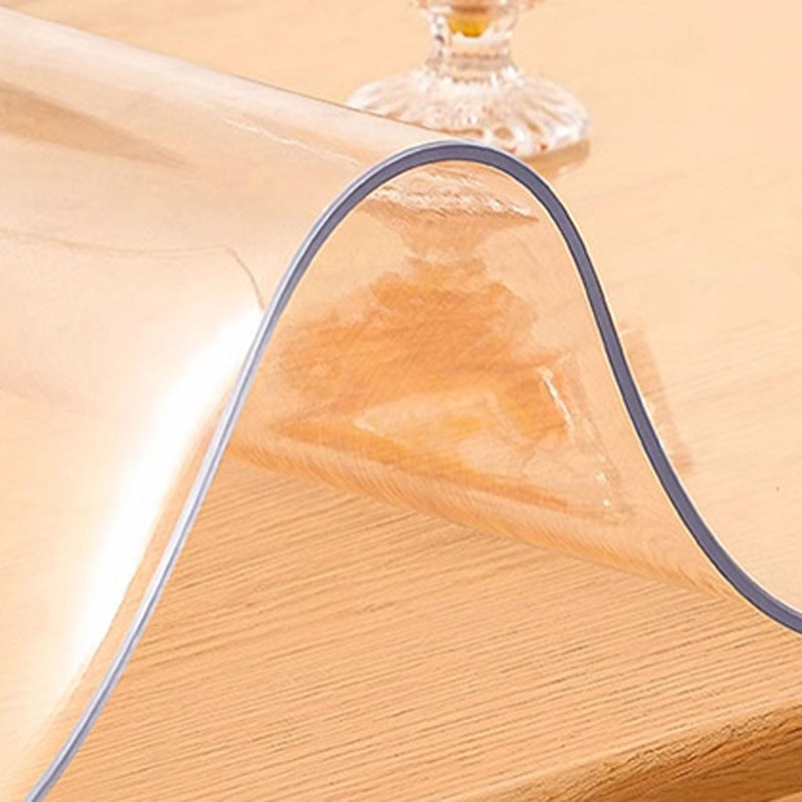 Tovaglia Trasparente,Tovaglietta Trasparente,Tappetino Scrivania Trasparente,Sottomano da Scrivania Trasparente in PVC,Anti-Graffio Protezione per Scrivania,Impermeabile,per Casa