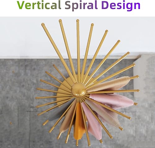 Miniatura 5 de Soporte independiente para bufandas, organizador de hiyab en espiral, colgador de mantas para cinturón para tienda de ropa, estante de exhibición