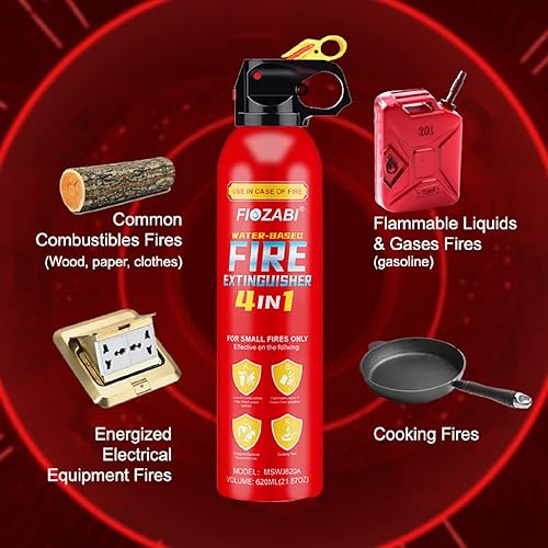 Miniatura 4 de Extintor de incendios portátil con soporte que puede evitar el reencendido, mejor adecuado para la casa, automóvil, camión, barco, cocina, hogar,