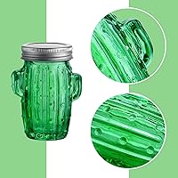 Vista 6 de Juego de 6 vasos de chupito Mason de 3 onzas, vasos de chupito de cactus, lindos vasos de chupito, chupitos de tequila