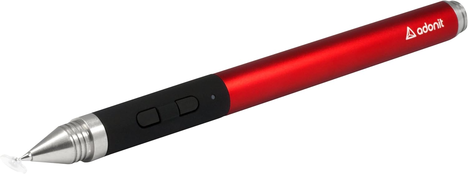 Adonit Jot Touch 4 Bluetooth Pressure Sensitive Stylus for iPad, iPad Air, & iPad Mini - Red