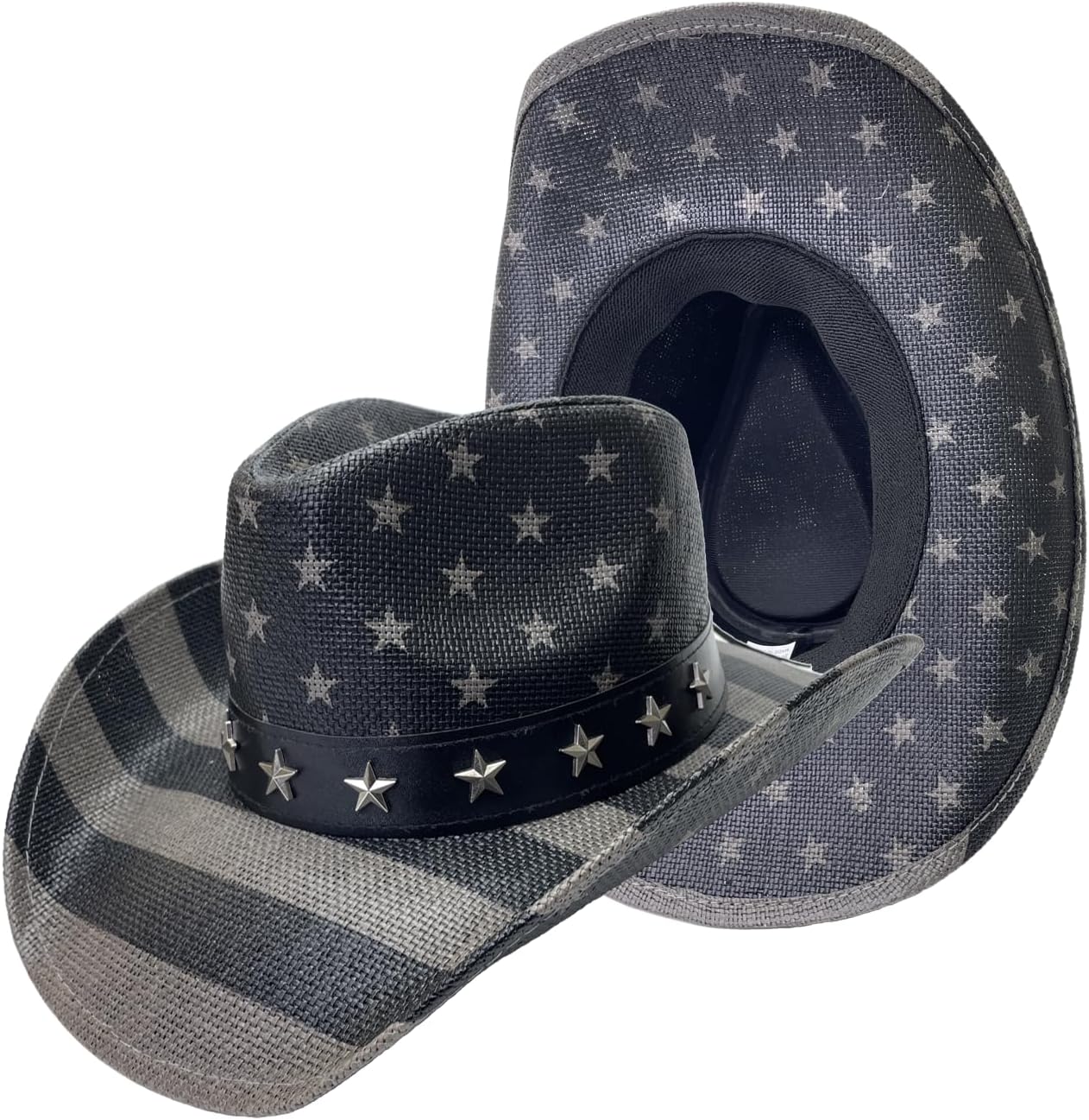 Western Cowboy Hat American Vintage Flag for July 4th Straw hat for Men, Women Festival & Party Accessory