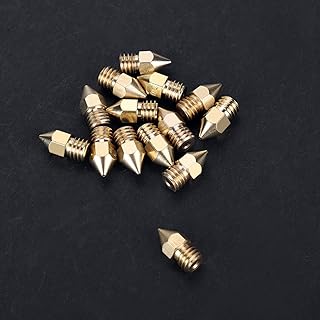 3D Printer Nozzles, 14Pcs Brass Extruder Nozzle Print Heads (0.2/0.3/0.4/0.5/0.6/0.8/1mm), Printer Accessories Compatible with Creality CR-10 MK8 Makerbot M6 Thread 3D Printer