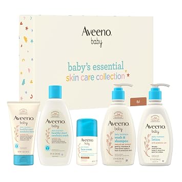 Aveeno Baby Essential Skincare Gift Set, 5-Piece Collection