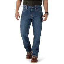 5.11 Tactical Mens Defender-Flex Regular Fit Jean Professional Pants, Denim | Style 74477ABR, Stretch Denim, 7 Pockets, Regular Fit, Concealed Carry EDC, Mechanical Stretch